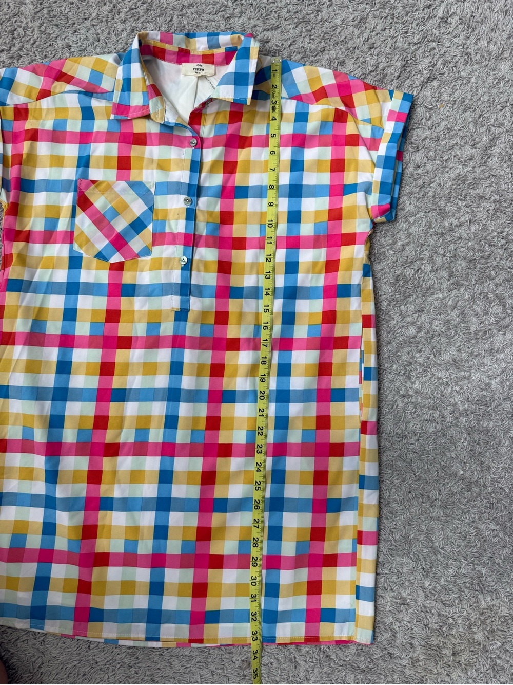 entro Multicolor Gingham Shirt Dress - Picture 13 of 14